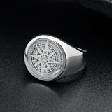 Simple Design Compass Stainless Steel fashion Rings - Rings Universe