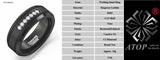 Black Tungsten Carbide Ring Inlay Wedding Ring - ringsuniverse
