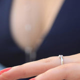 Fine Jewelry 3pcs Moissanite Round Engagement Ring - Rings Universe