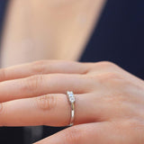 Fine Jewelry 3pcs Moissanite Round Engagement Ring - Rings Universe