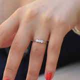 Fine Jewelry 3pcs Moissanite Round Engagement Ring - Rings Universe