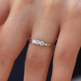 Fine Jewelry 3pcs Moissanite Round Engagement Ring - Rings Universe