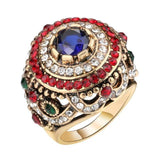 Vintage Collection of Antique Gold Crystal Rings - ringsuniverse