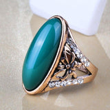 Vintage Collection of Antique Gold Crystal Rings - ringsuniverse