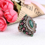 Vintage Collection of Antique Gold Crystal Rings - ringsuniverse