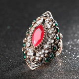 Vintage Collection of Antique Gold Crystal Rings - ringsuniverse