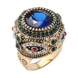 Vintage Collection of Antique Gold Crystal Rings - ringsuniverse