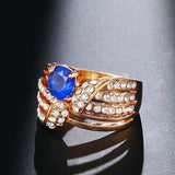 Vintage Collection of Antique Gold Crystal Rings - ringsuniverse