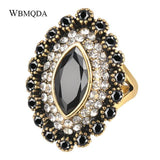 Vintage Collection of Antique Gold Crystal Rings - ringsuniverse