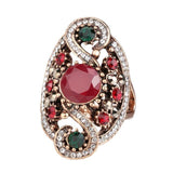 Vintage Collection of Antique Gold Crystal Rings - ringsuniverse