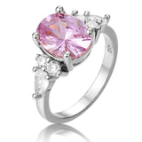 Vintage Silver Pink Sapphire Cocktail Party Ring - Rings Universe