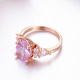 Vintage Silver Pink Sapphire Cocktail Party Ring - Rings Universe