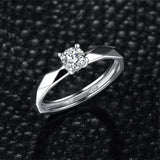 Superb AAA+ Cubic Zirconia Diamonds Silver Ring - Rings Universe