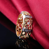 Luxury Golden Color Trendy Hollow Out Ring - Rings Universe