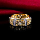Luxury Golden Color Trendy Hollow Out Ring - Rings Universe