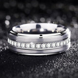 Tungsten Carbide AAA+ CZ Diamonds Ring - Rings Universe