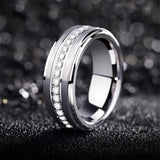 Tungsten Carbide AAA+ CZ Diamonds Ring - Rings Universe