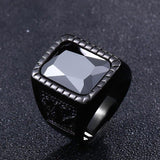 Vintage Red Zircon Crystal  Finger Rings For Men - ringsuniverse
