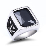 Vintage Red Zircon Crystal  Finger Rings For Men - ringsuniverse