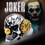 Skull Joker Face Design Punk Ring - ringsuniverse