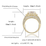 Hip Hop Big Round Micro Paved Cubic Zircon Ring - ringsuniverse