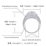 Hip Hop Big Round Micro Paved Cubic Zircon Ring - ringsuniverse