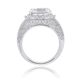 Hip Hop Big Round Micro Paved Cubic Zircon Ring - ringsuniverse