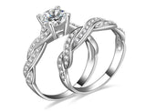 New arrival Appealing Silver AAA Zircon Diamonds Ring Set - ringsuniverse