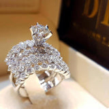 2021 New Fashion Dazzling Silver Color Ring - ringsuniverse
