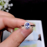 Excellent Oval Cut Natural Tanzanite Gemstone Ring - Rings Universe