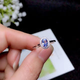 Excellent Oval Cut Natural Tanzanite Gemstone Ring
