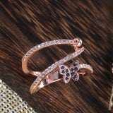 Fashion Butterfly Shaped  Rose Gold Twist Knuckle Ring - ringsuniverse