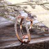 Fashion Butterfly Shaped  Rose Gold Twist Knuckle Ring - ringsuniverse