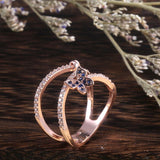 Fashion Butterfly Shaped  Rose Gold Twist Knuckle Ring - ringsuniverse