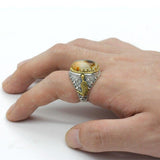 Hot Jewelry Silver Ocean Onyx Stone Ring - Rings Universe