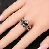 Heavy Skull Metal Gun Black Punk Ring - ringsuniverse