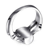 Heavy Skull Metal Gun Black Punk Ring - ringsuniverse