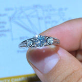 Desirable Moissanite Diamond 0.5ct Wedding or Engagement Ring - Rings Universe