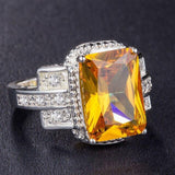 Classic Silver Topaz Ruby Amethyst Emerald Zircon Rings - ringsuniverse