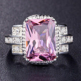 Classic Silver Topaz Ruby Amethyst Emerald Zircon Rings - ringsuniverse