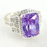 Classic Silver Topaz Ruby Amethyst Emerald Zircon Rings - ringsuniverse