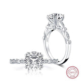 Classy 2 Carat Round Cut Luxury Lab Diamond Wedding Ring - Rings Universe