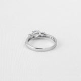 Silver 3 Stone AAAAA Simulated Diamond Eternity Ring - Rings Universe