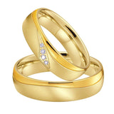 Popular Gold Color Marriage Couple Wedding Rings For Men and Women - Rings Universe