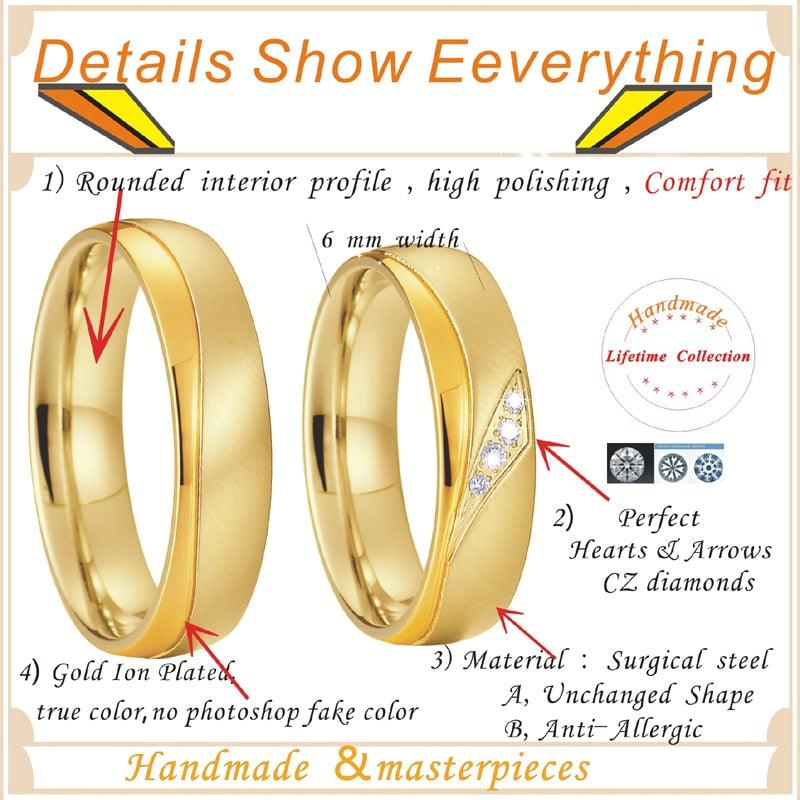 Gold Color Pattern Rings -Vintage Filled Finger Ring Women Wedding Bands  Jewelry | eBay