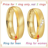 Popular Gold Color Marriage Couple Wedding Rings For Men and Women - Rings Universe