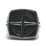 316L Stainless Steel Punk Gothic Cool Compass Ring - Rings Universe