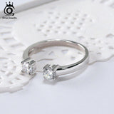 Designer 925 Silver Gold Color AAA Zircon Diamond Ring - ringsuniverse