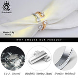 Designer 925 Silver Gold Color AAA Zircon Diamond Ring - ringsuniverse