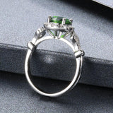 Fine Jewelry Vintage Silver Lab Created Emerald Ring - Rings Universe